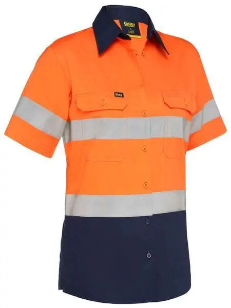 Bisley Women's Taped Cool Lightweight Hi Vis Drill Shirt BL1896 Bisley Workwear